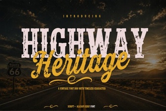 Designing with Highway Heritage Font
